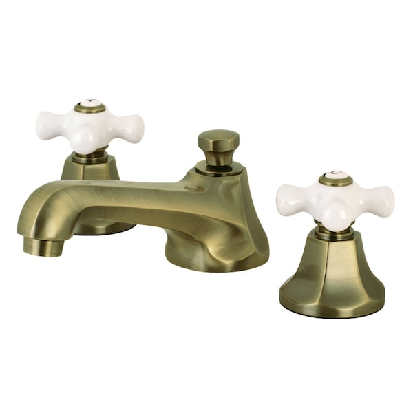 KS4463PX 8" Widespread Bathroom Faucet, Antique Brass